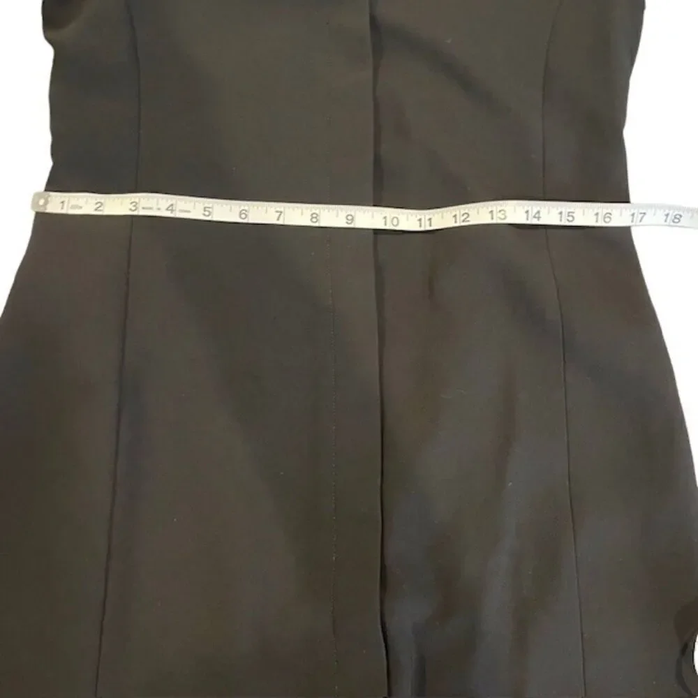Amanda Uprichard Antwerp Blazer‎ Dress Sexy Slit Arms Collared Black Size Small